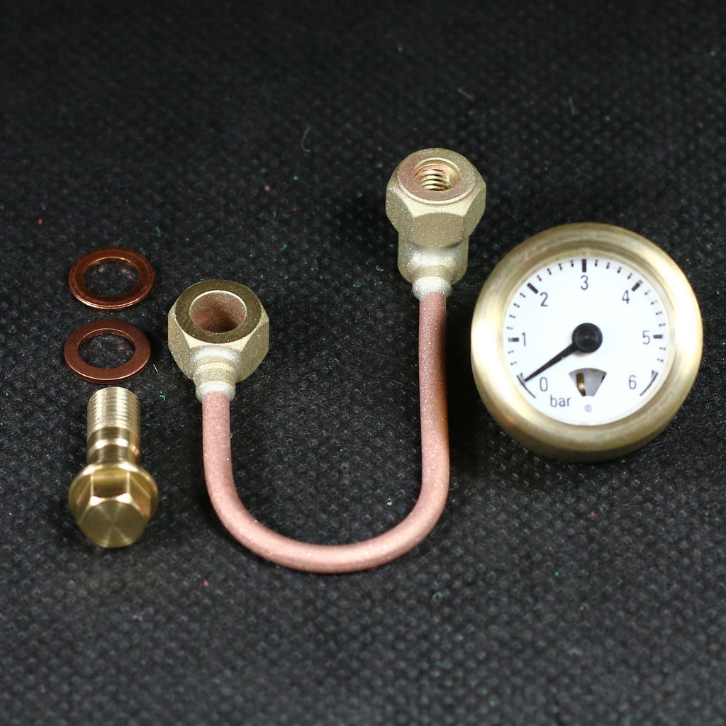 Manometer mit Syphon zur Druckanzeige im Modellbau